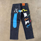 Evisu Multi Pocket Japanese Art Selvedge Denim Jeans