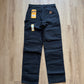 Carhartt Black Loose Fit Washed Dunk Double Front Utility Work Double Knee Pants
