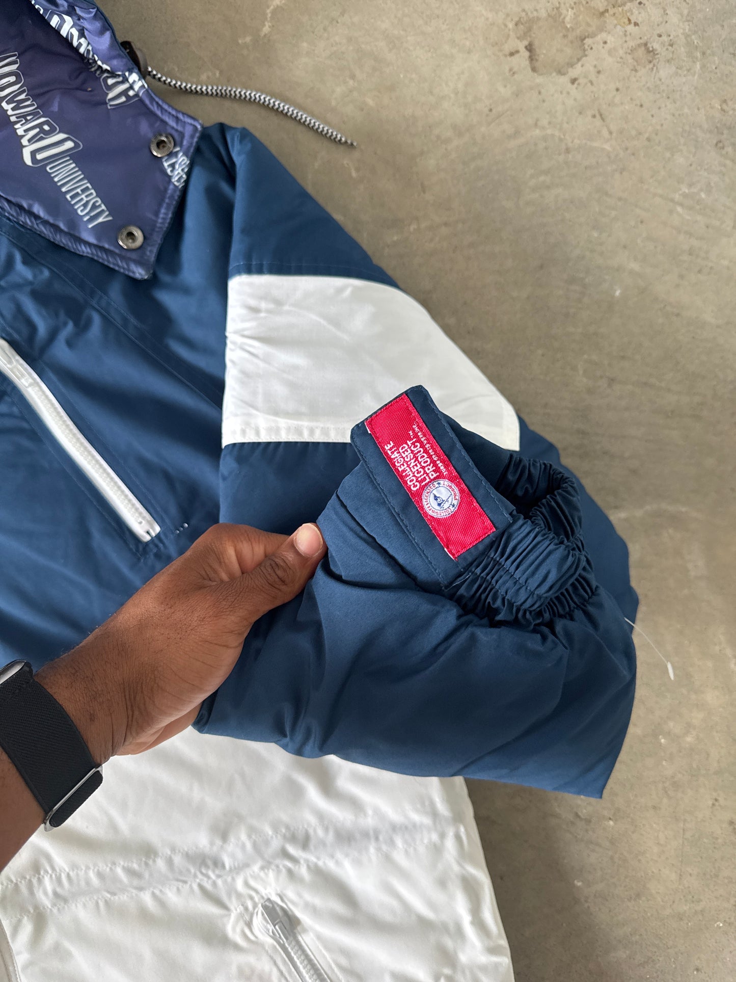 Vintage 90s Howard University Bison Long Puffer Jacket