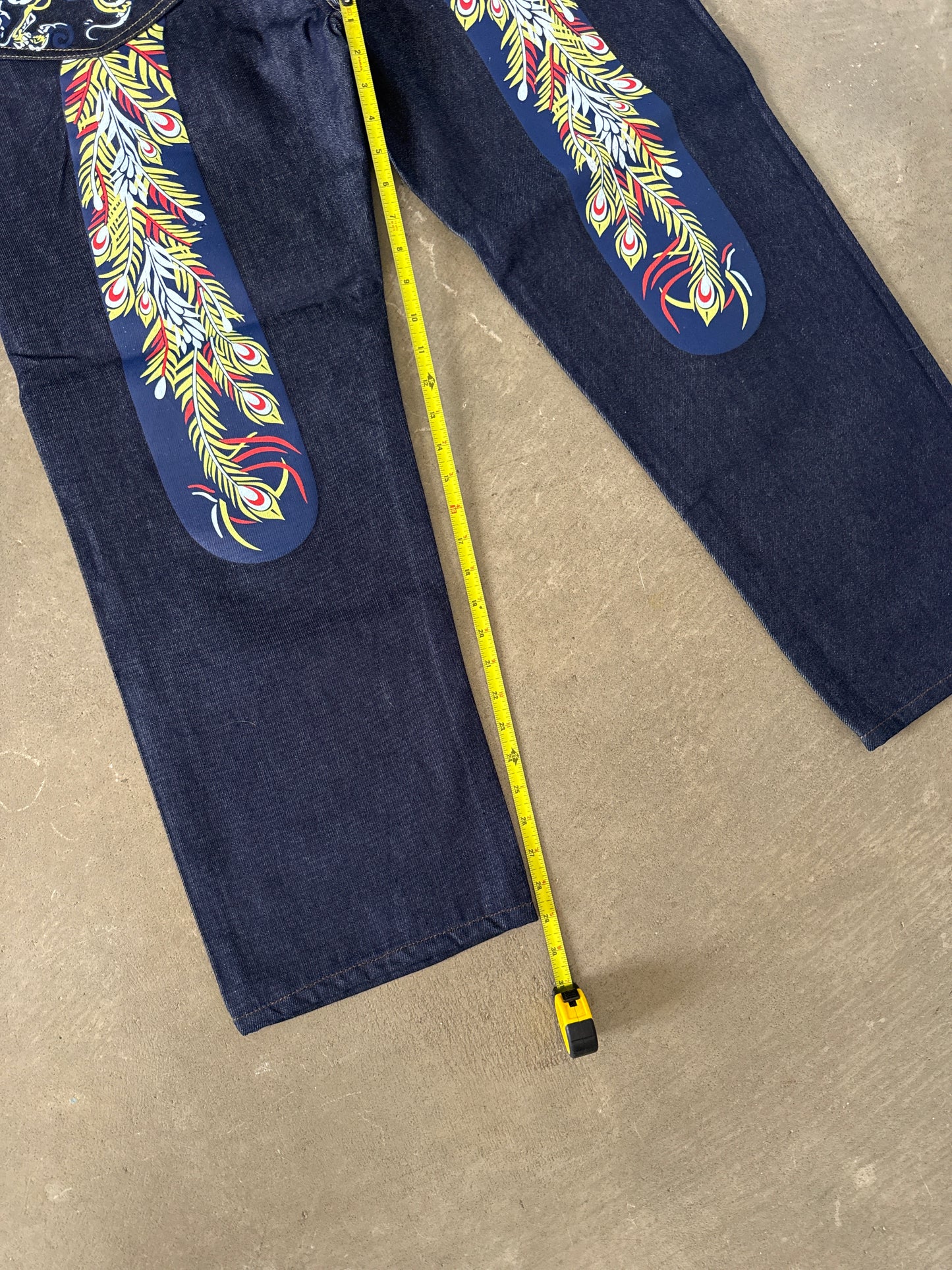 Evisu Embroidered Japanese Art Selvedge Denim Jeans