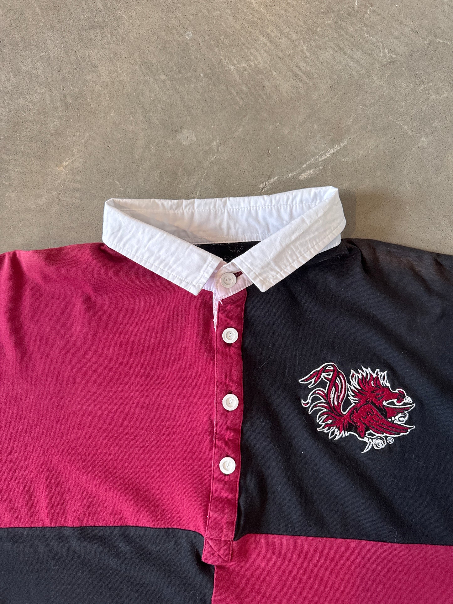 Pressbox Women’s University Of South Carolina Gamecocks Boxy Rugby Polo Shirt
