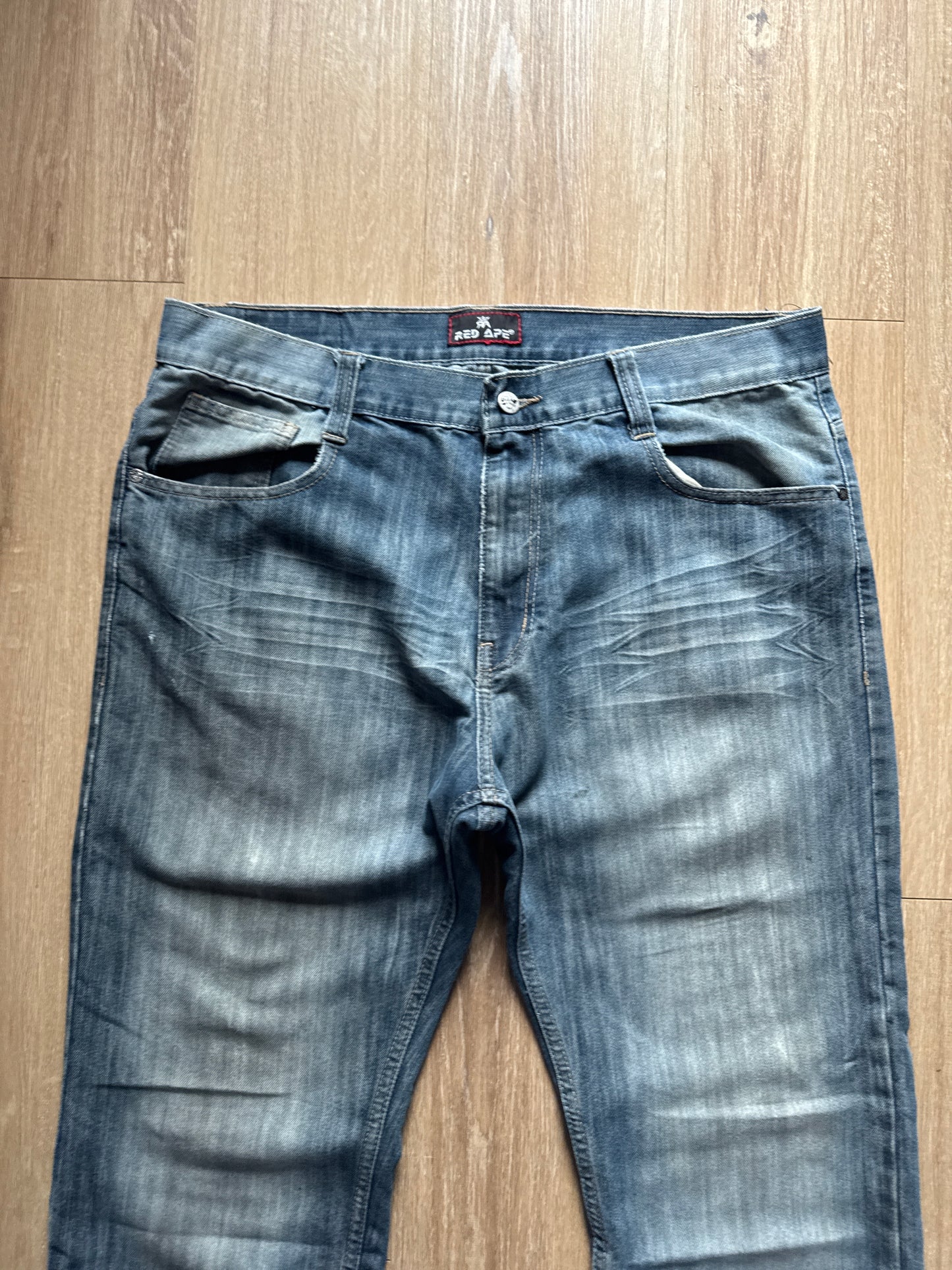 Vintage Y2K Red Ape Boot Cut Denim Jeans