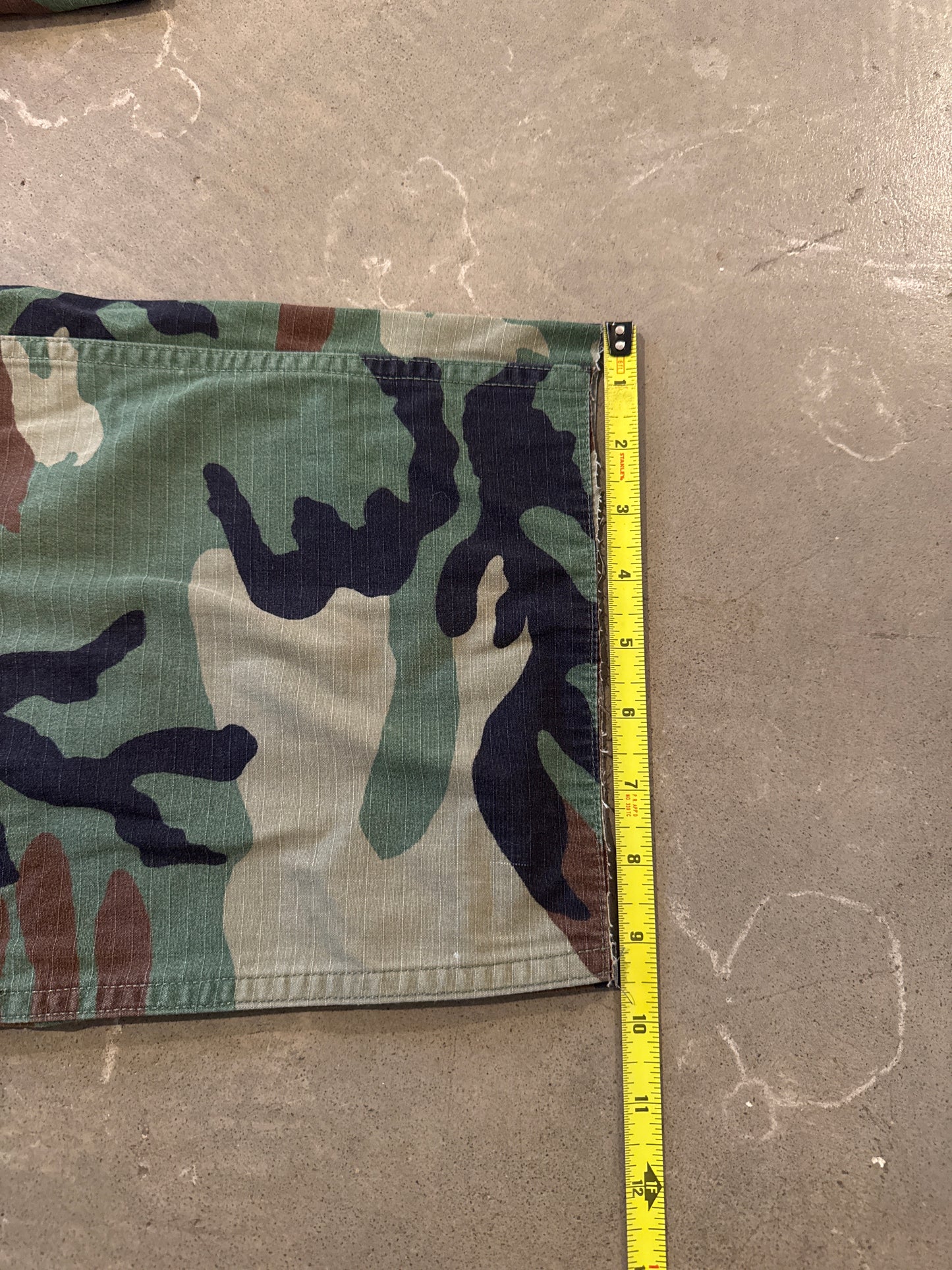 Vintage Military Camo Cargo Long Shorts