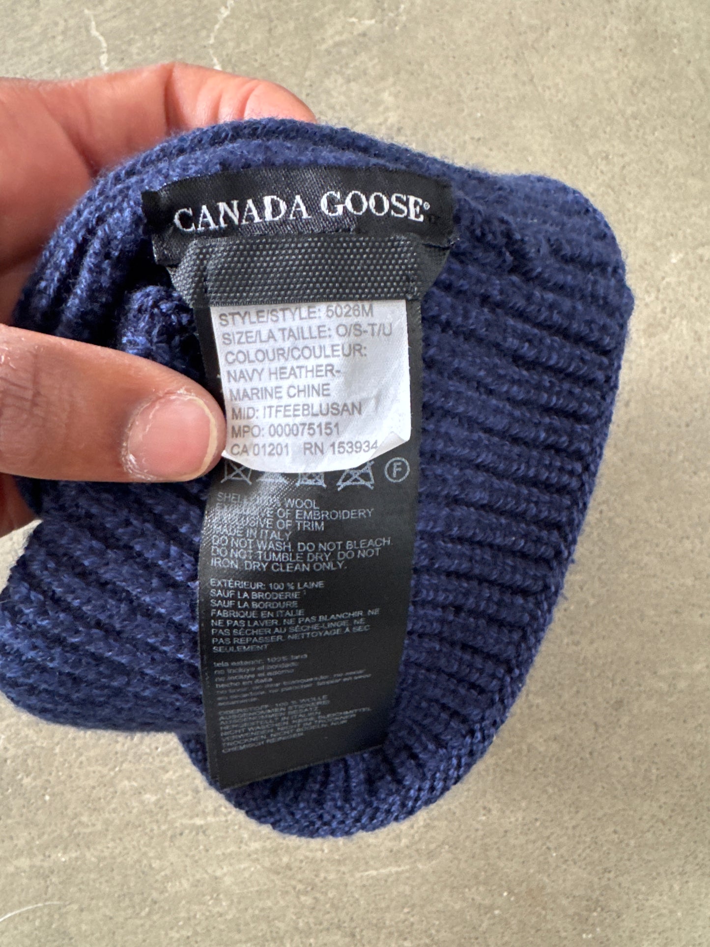 Canada Goose Rub Toque Atlantic Navy Beanie