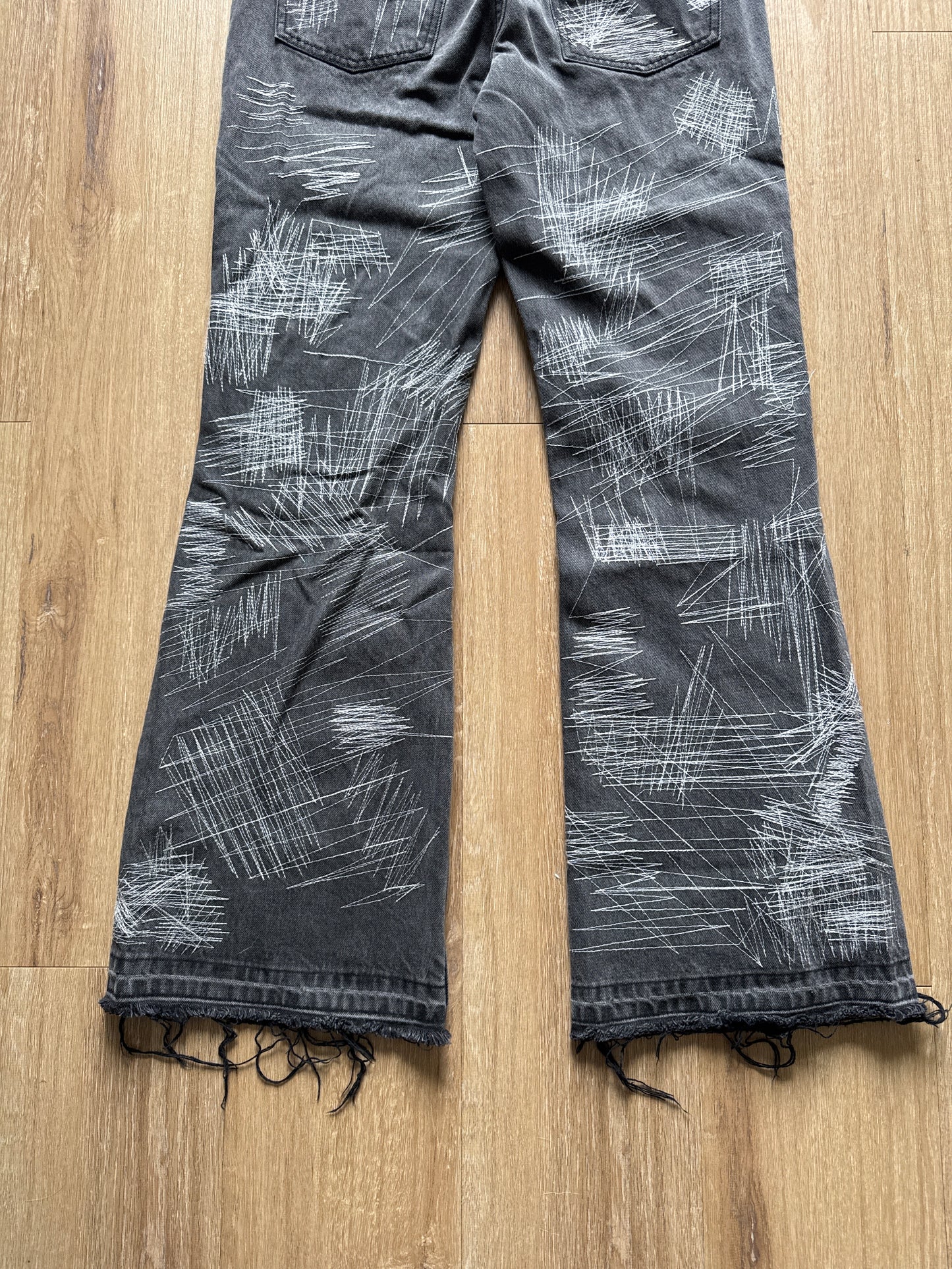 Urban Outfitters BDG 90s Bootcut Flare Denim Contrast Stitch Black Jeans