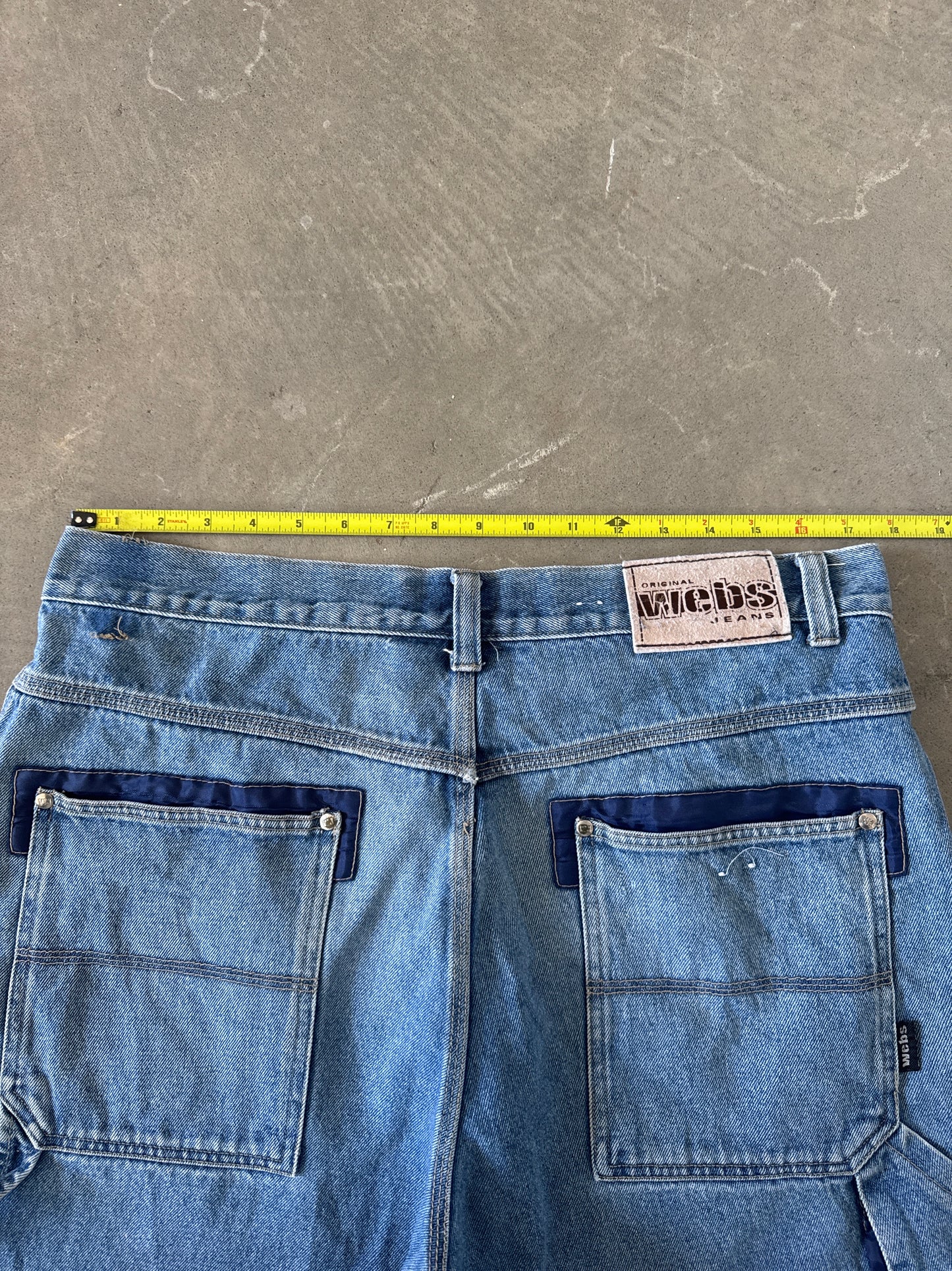 Vintage Webs Baggy Denim Jean Shorts