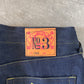 Evisu Embroidered Japanese Yellow Dog Art Salvage Denim Jeans