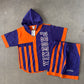 Vintage 90s Phoenix Suns Striped Hooded Tee Shorts Set