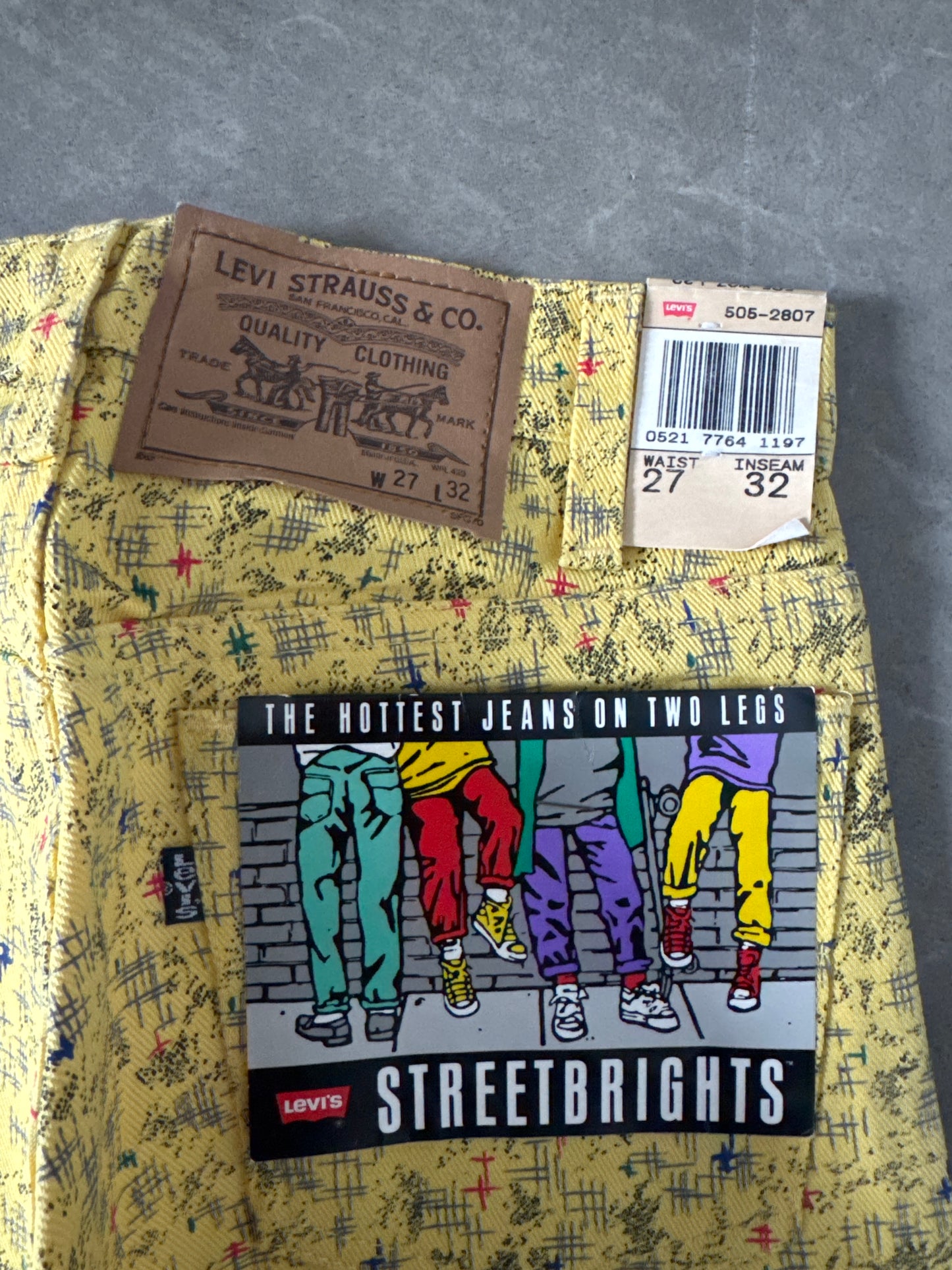 Vintage Levi’s 505 1998 Streetbrights Yellow Jeans