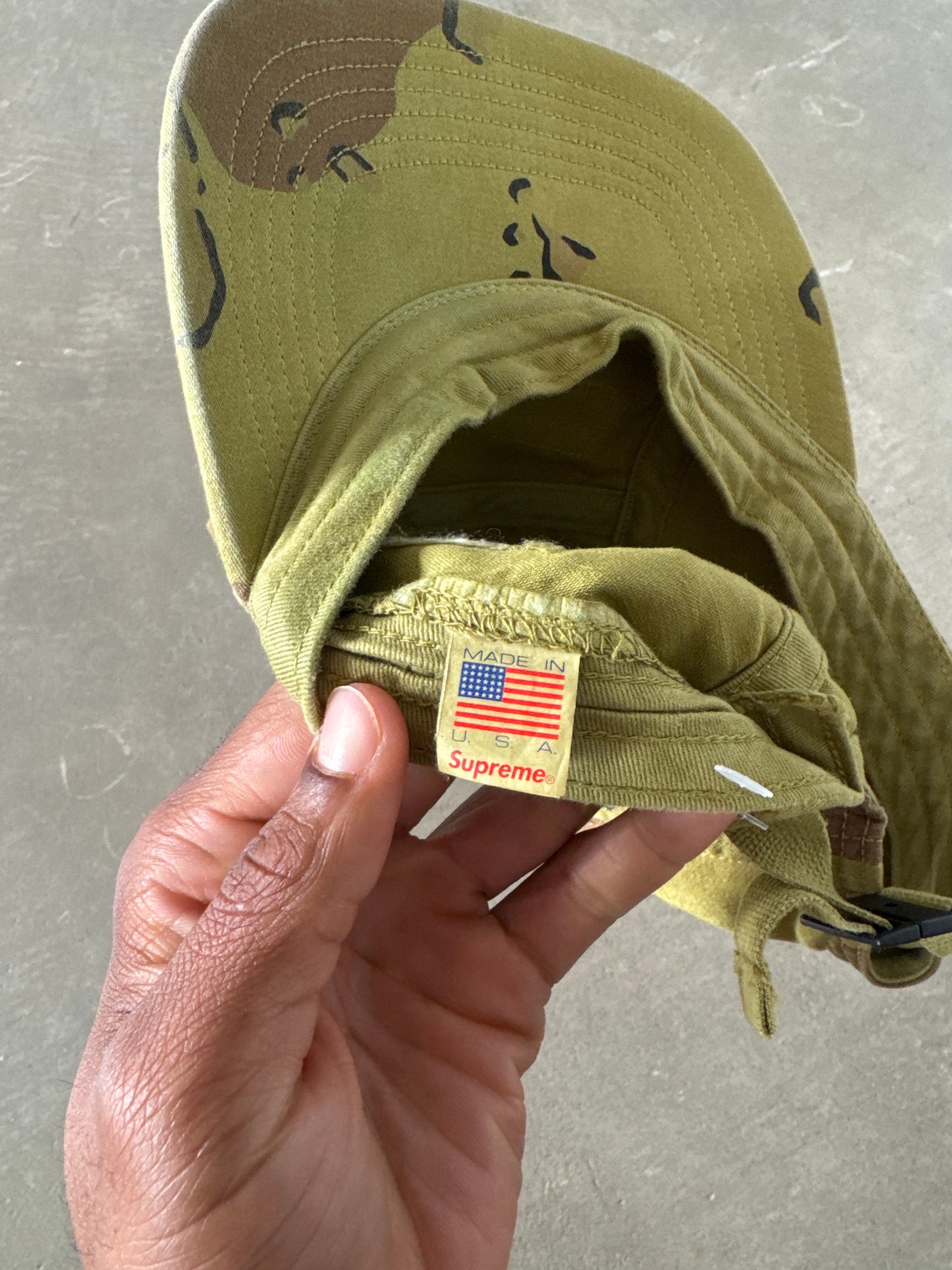 Supreme Overdyed Camo Camp Cap Green 2021