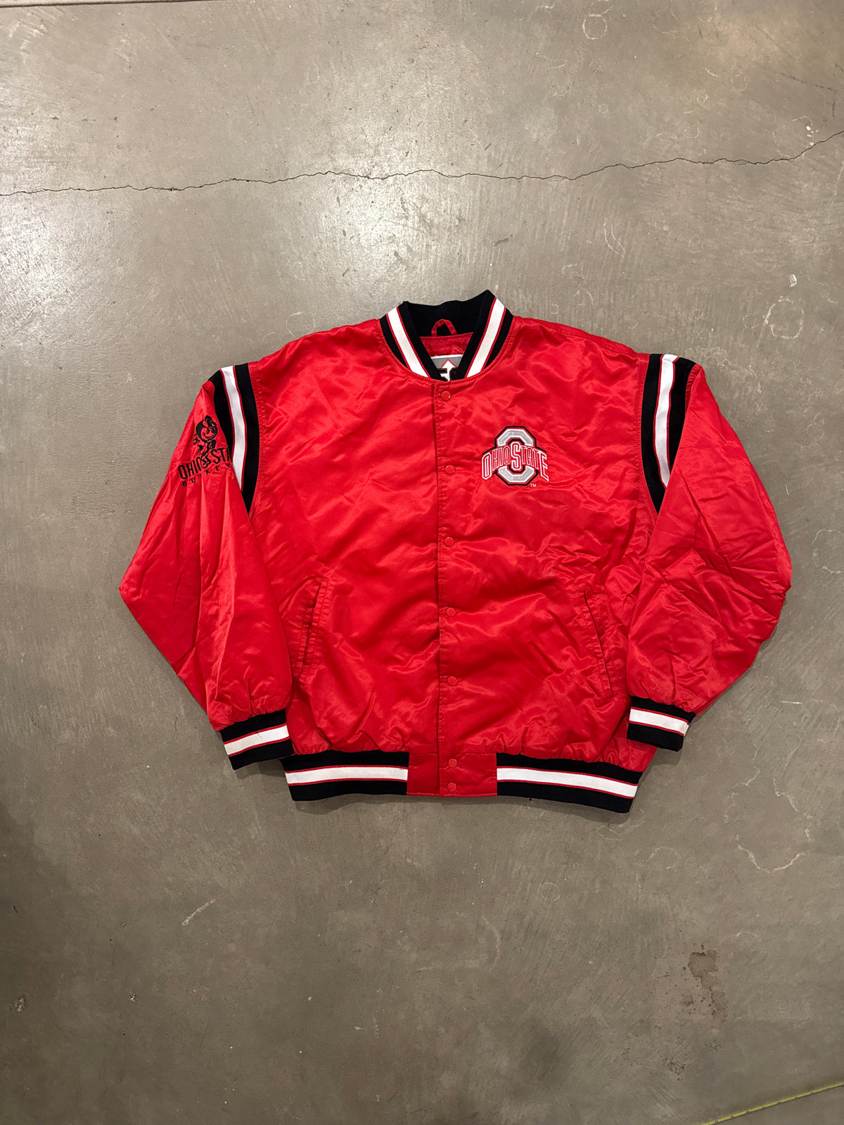 Vintage Ohio State Buckeyes Satin Bomber Jacket
