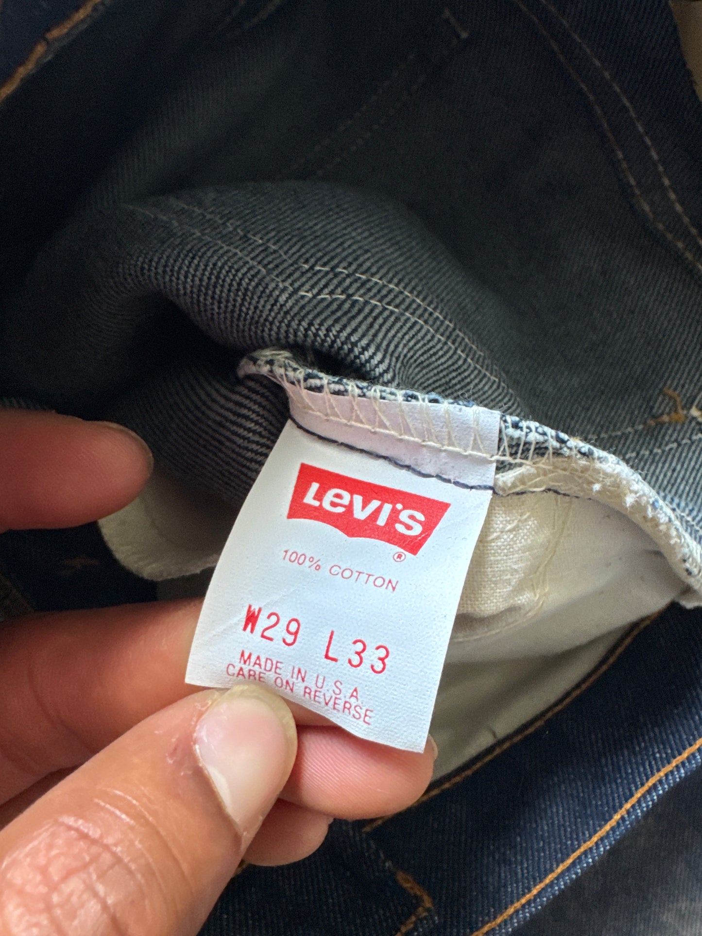 Vintage 1989 Levi’s 509 Slim Straight Boot Adjacent Cut Blue Denim Jeans