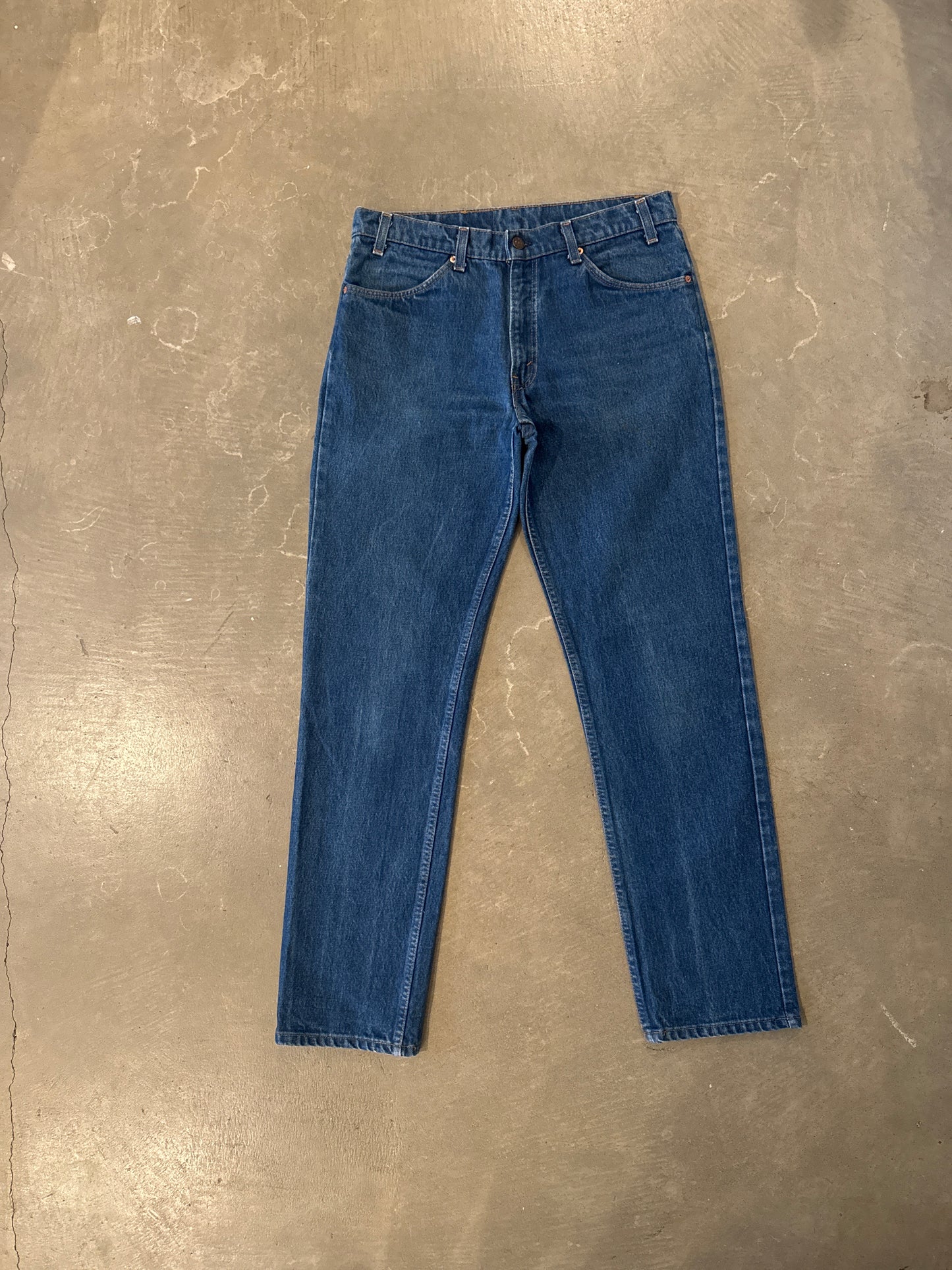 Vintage Levi’s 506 Orange Tab Regular Fit Dark Washed Blue Denim Jeans