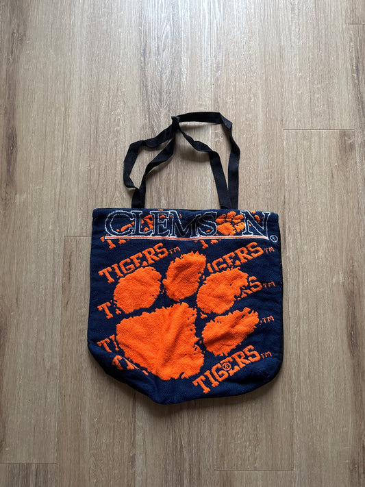 Vintage University Of Clemson Tigers Tote Bag