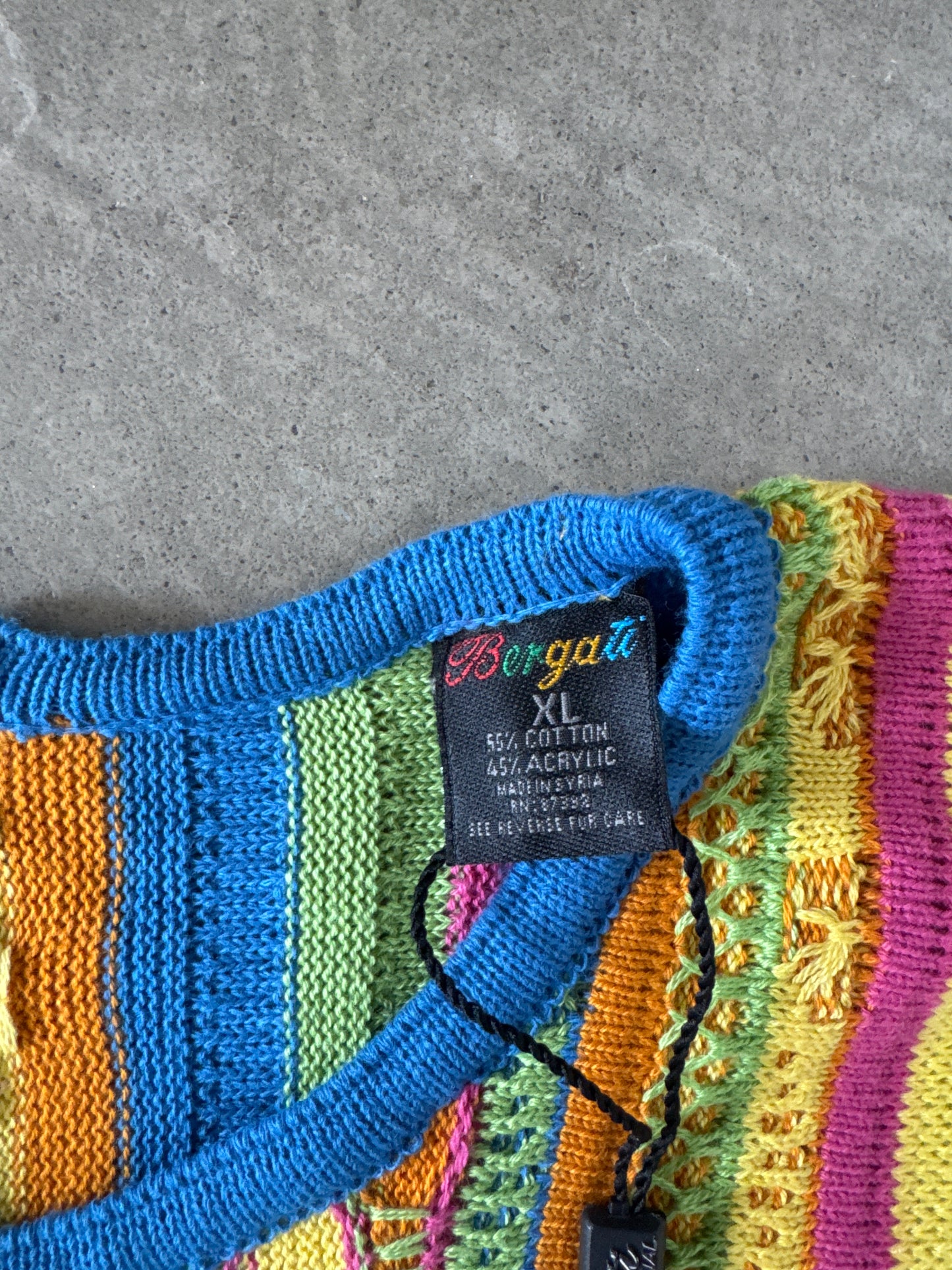 Vintage Bergati Women’s Coogi Style Chain Knit Sweater Dress