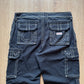 True Religion Black Rip Stop Cargo Pants
