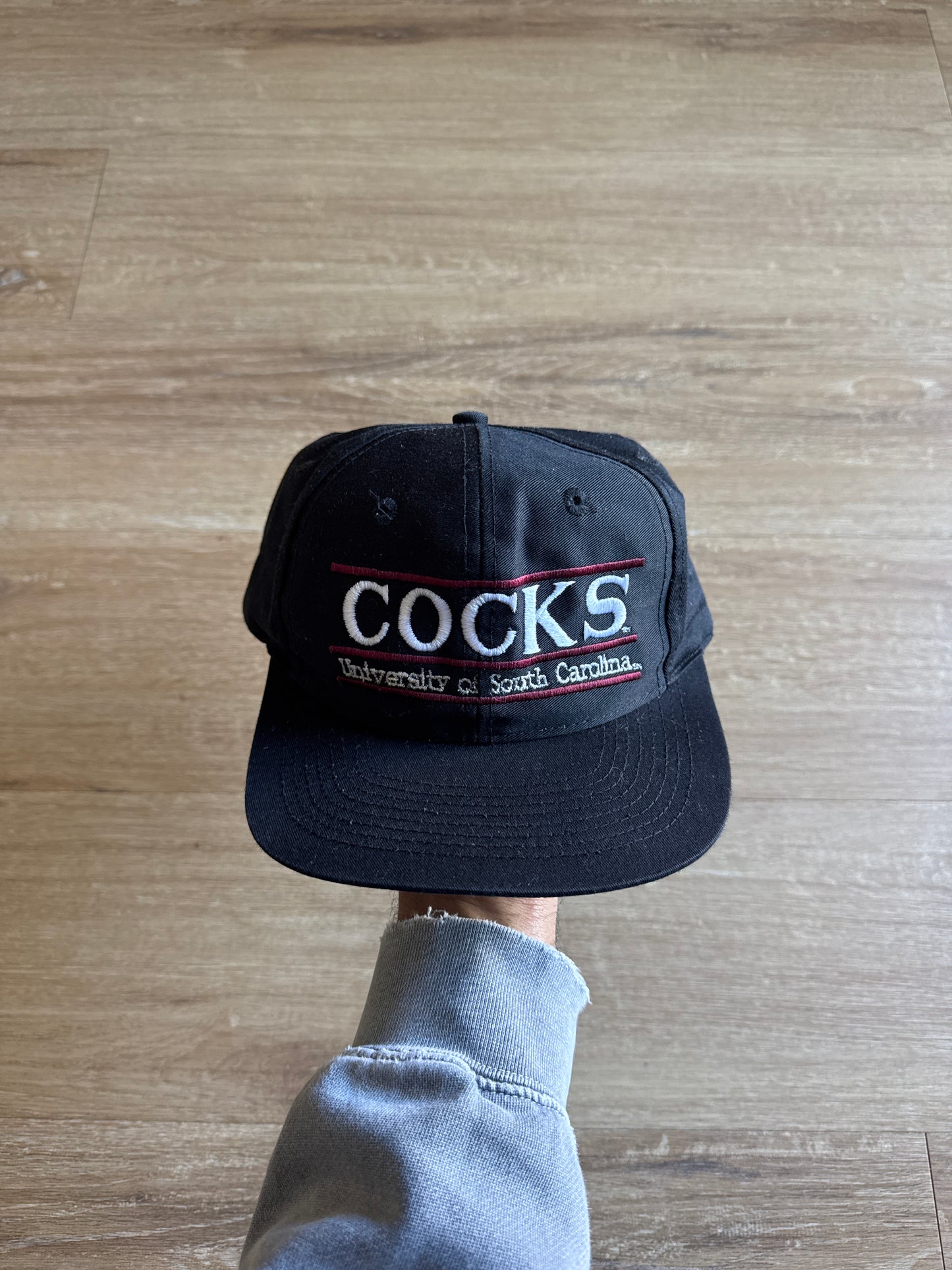 Vintage The Game University Of South Carolina Gamecocks Cocks Split Bar Vintage Snapback Cap Hat