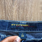 Y2K Attitude Premium Denim Long Shorts Jorts