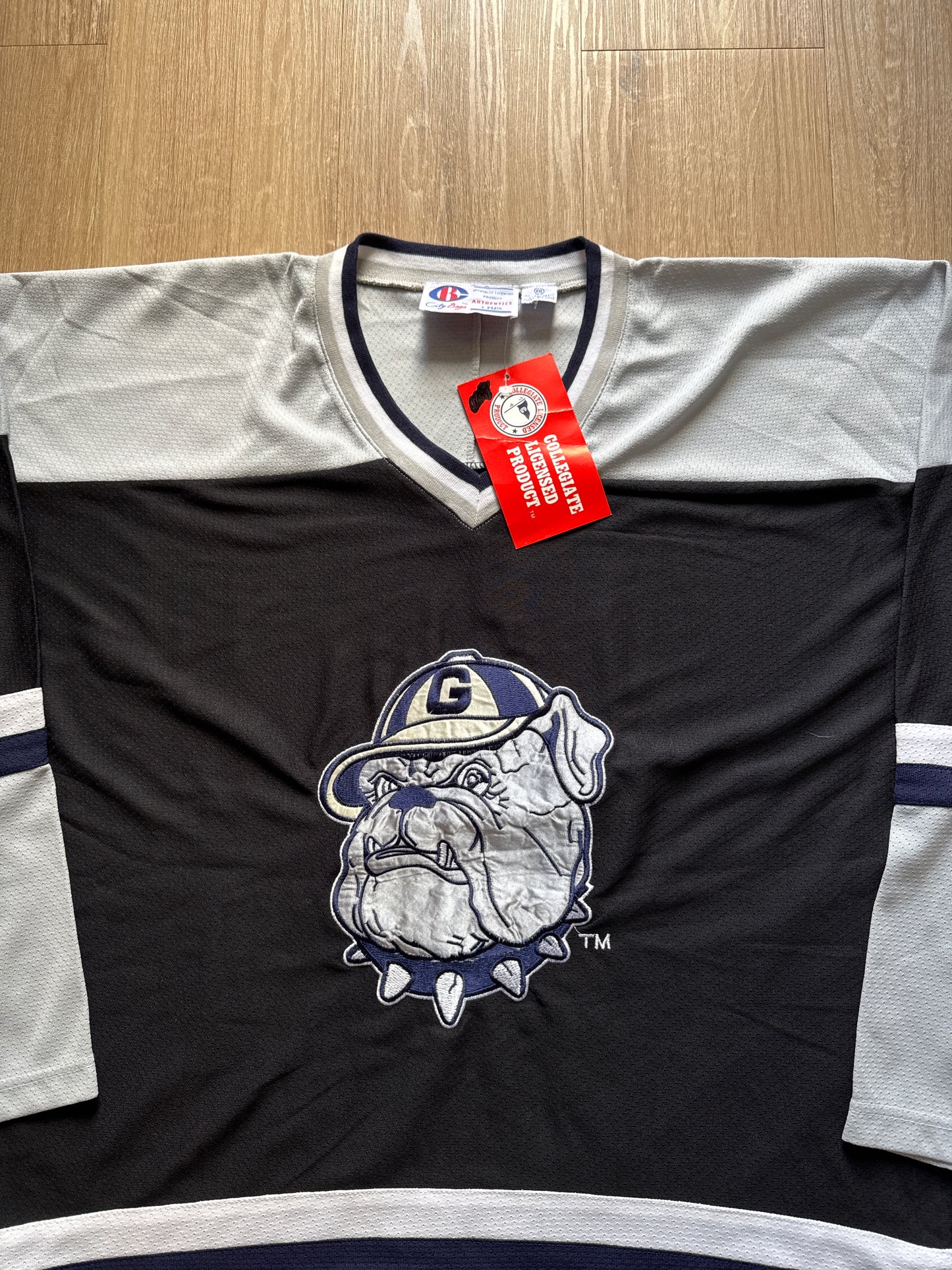 Vintage 90s City Boy Collegiate Sportswear Georgetown University Hoyas Jack Of The Bulldog Hockey Jersey
