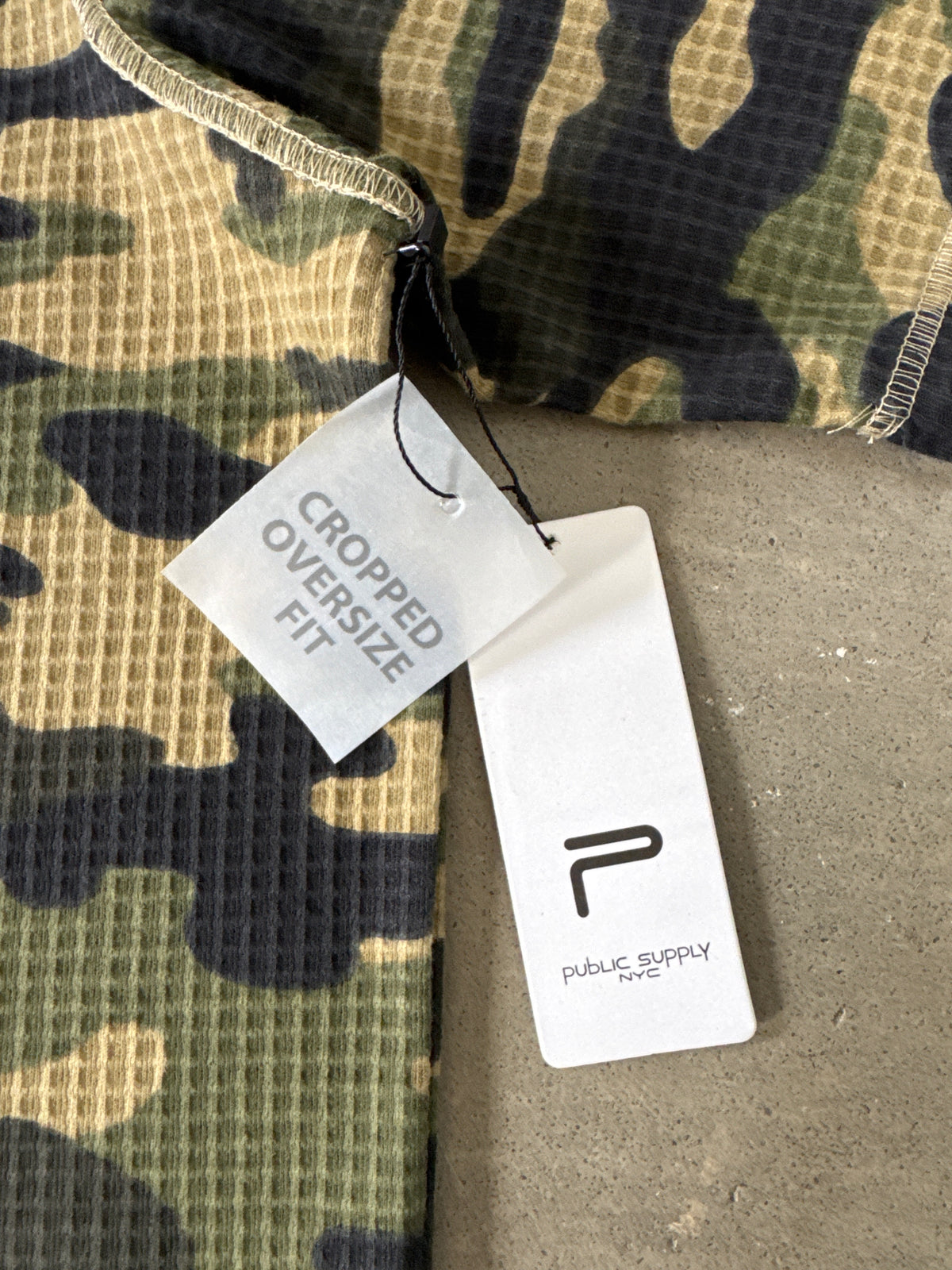 Public Supply NYC Woodland Camo Oversized Cropped Fit Tee