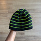 Vintage Nike Striped Log Skully Beanie Hat