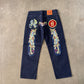 Evisu Embroidered Japanese Art Selvedge Denim Jeans