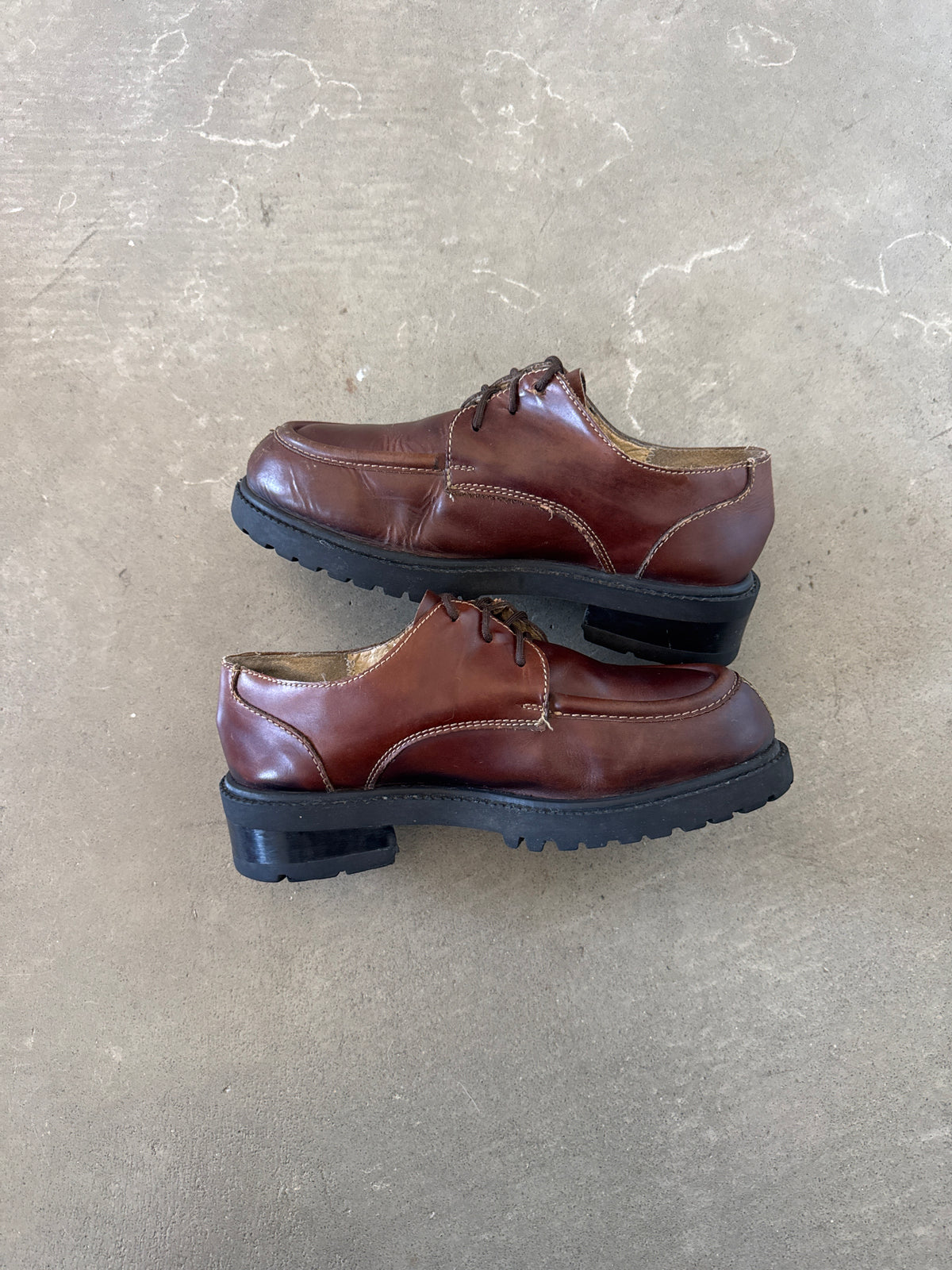 Vintage Robert Wayne Grueso Chunky Leather Oxford Lug Sole Shoes
