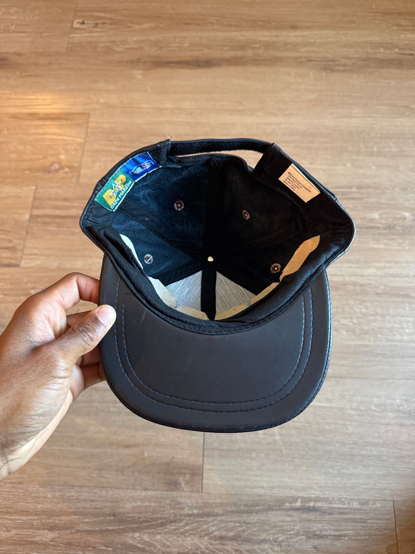 Vintage 90s Drew Pearson Cleveland Browns Leather Strap Back Hat