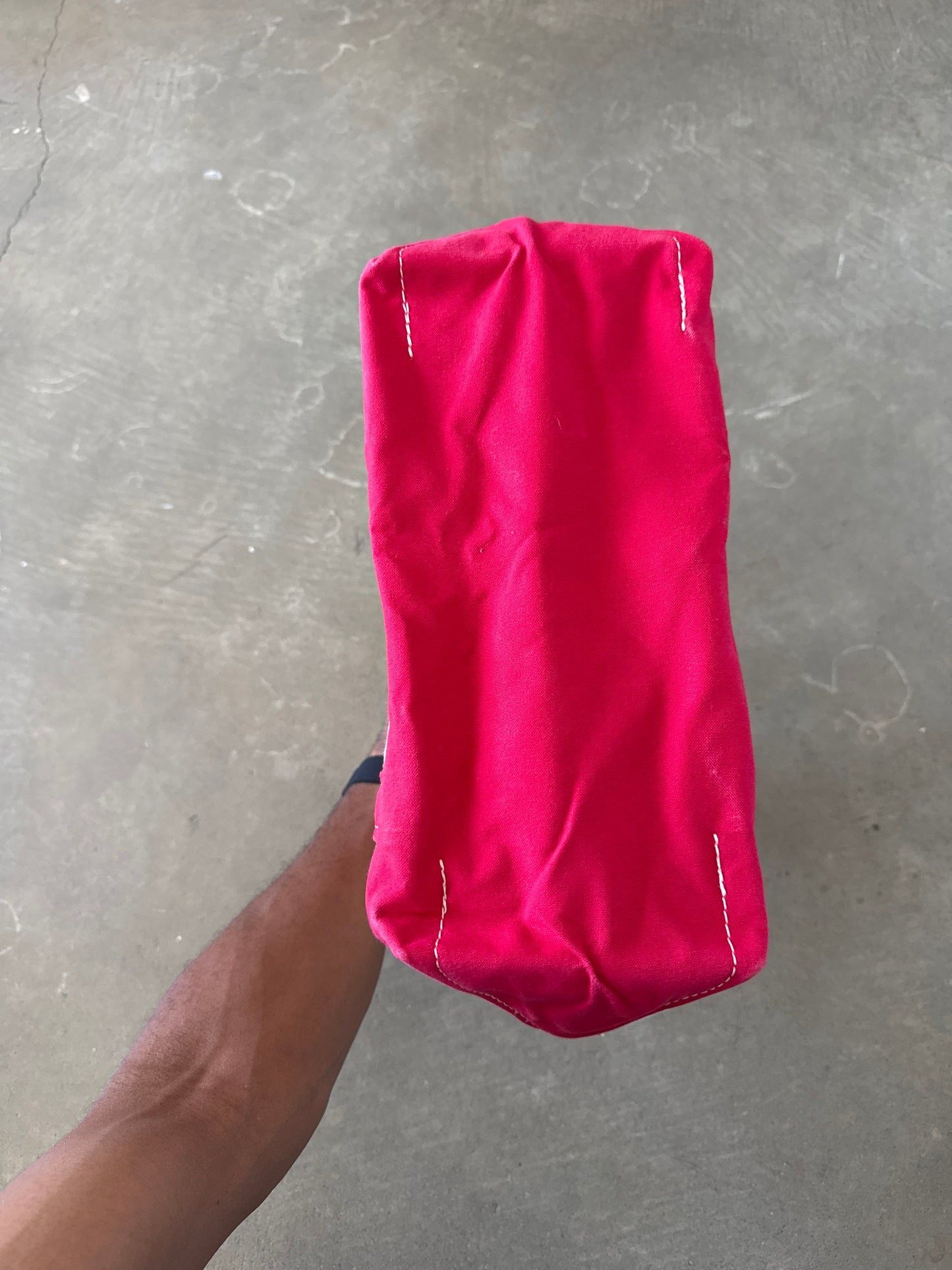 Vintage L.L. Bean Red Canvas Boat & Tote Bag