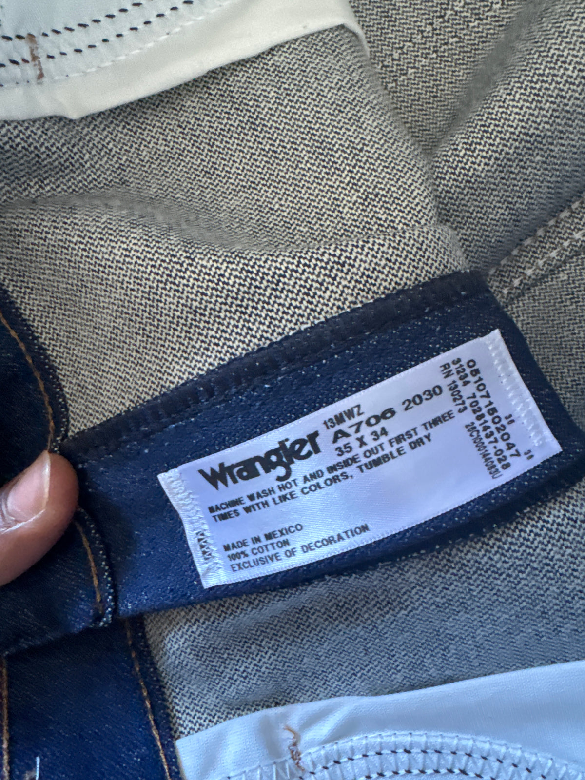 Wrangler Cowboy Cut Original Fit Dark Washed Denim Jeans