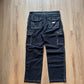 True Religion Black Rip Stop Cargo Pants
