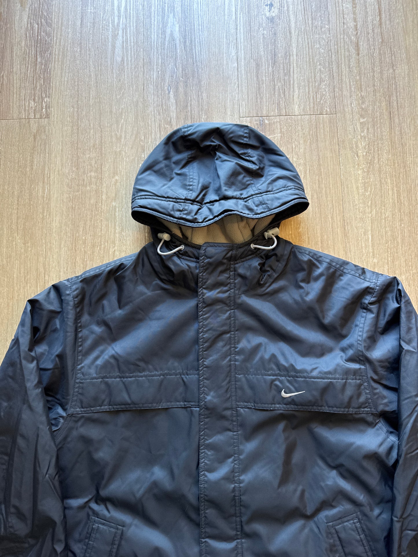 Vintage Nike Y2K Fleece Nylon Parka Jacket