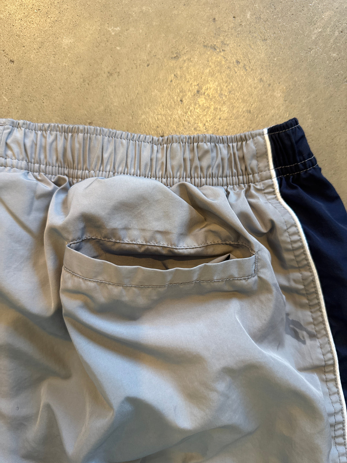 Vintage Reebok Navy Grey Baggy Track Pants
