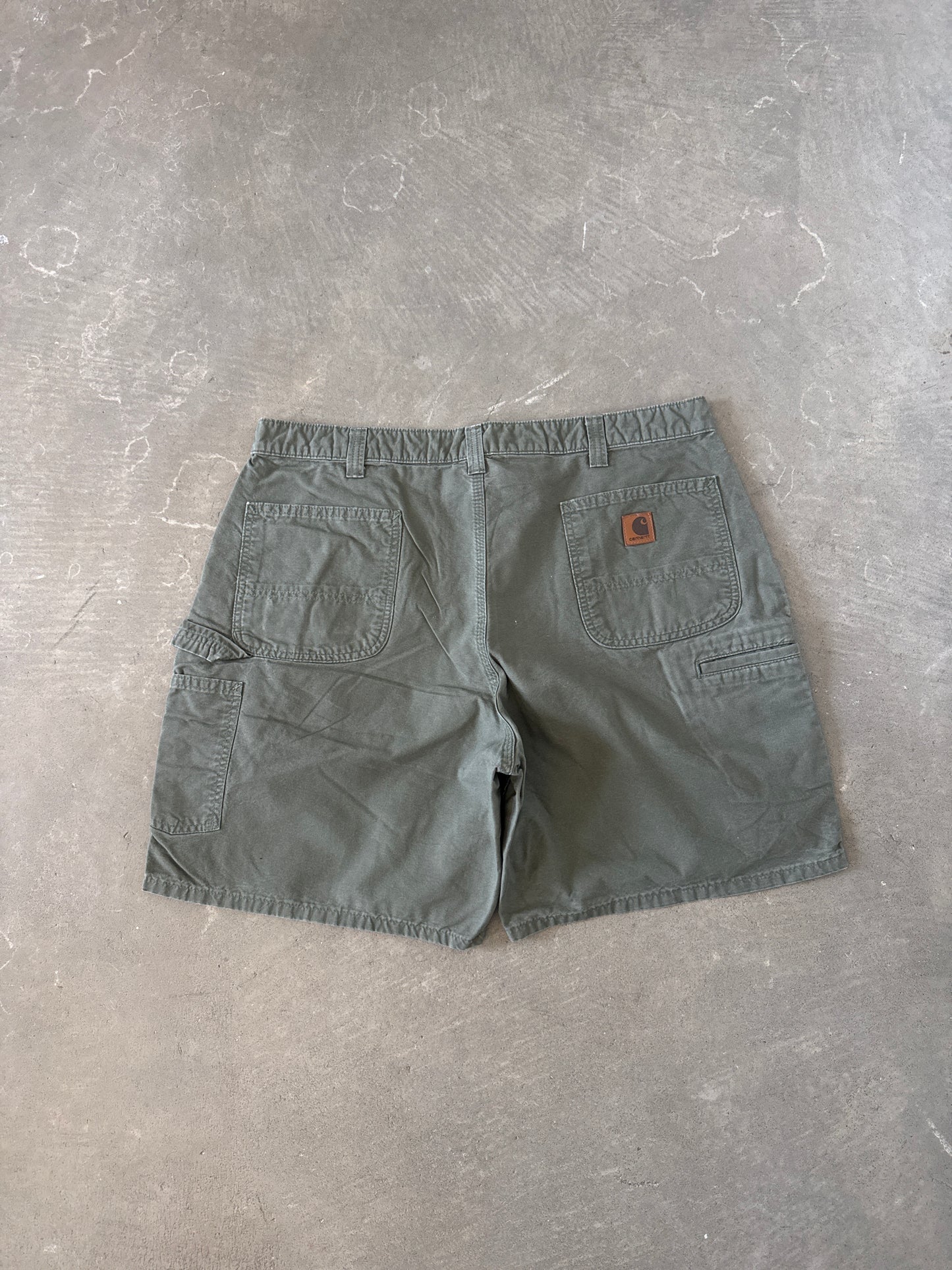 Vintage Carhartt Original Fit Olive Green Carpenter Shorts