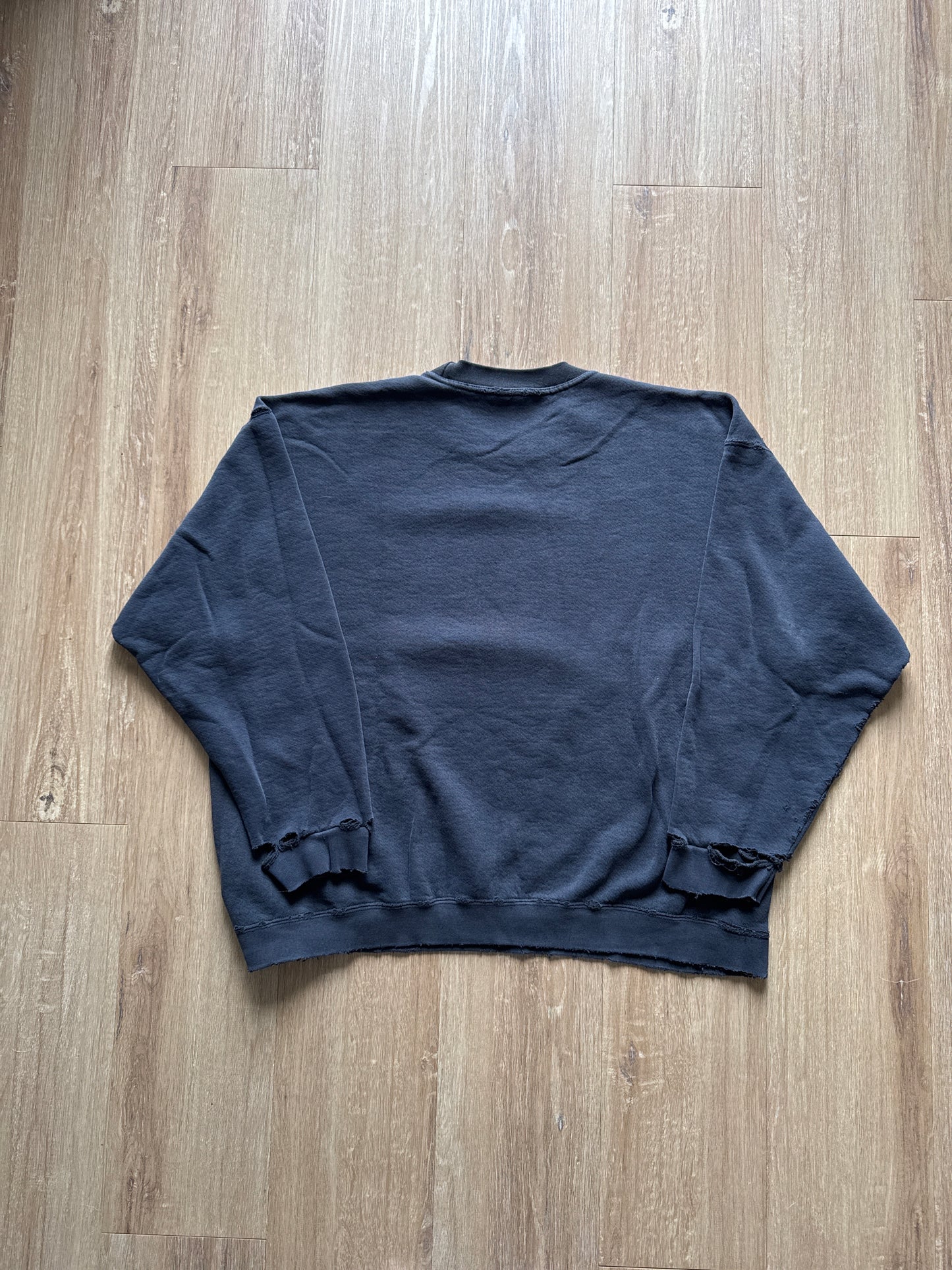 Vintage Nike Faded Black Distressed Boxy Sweatshirt