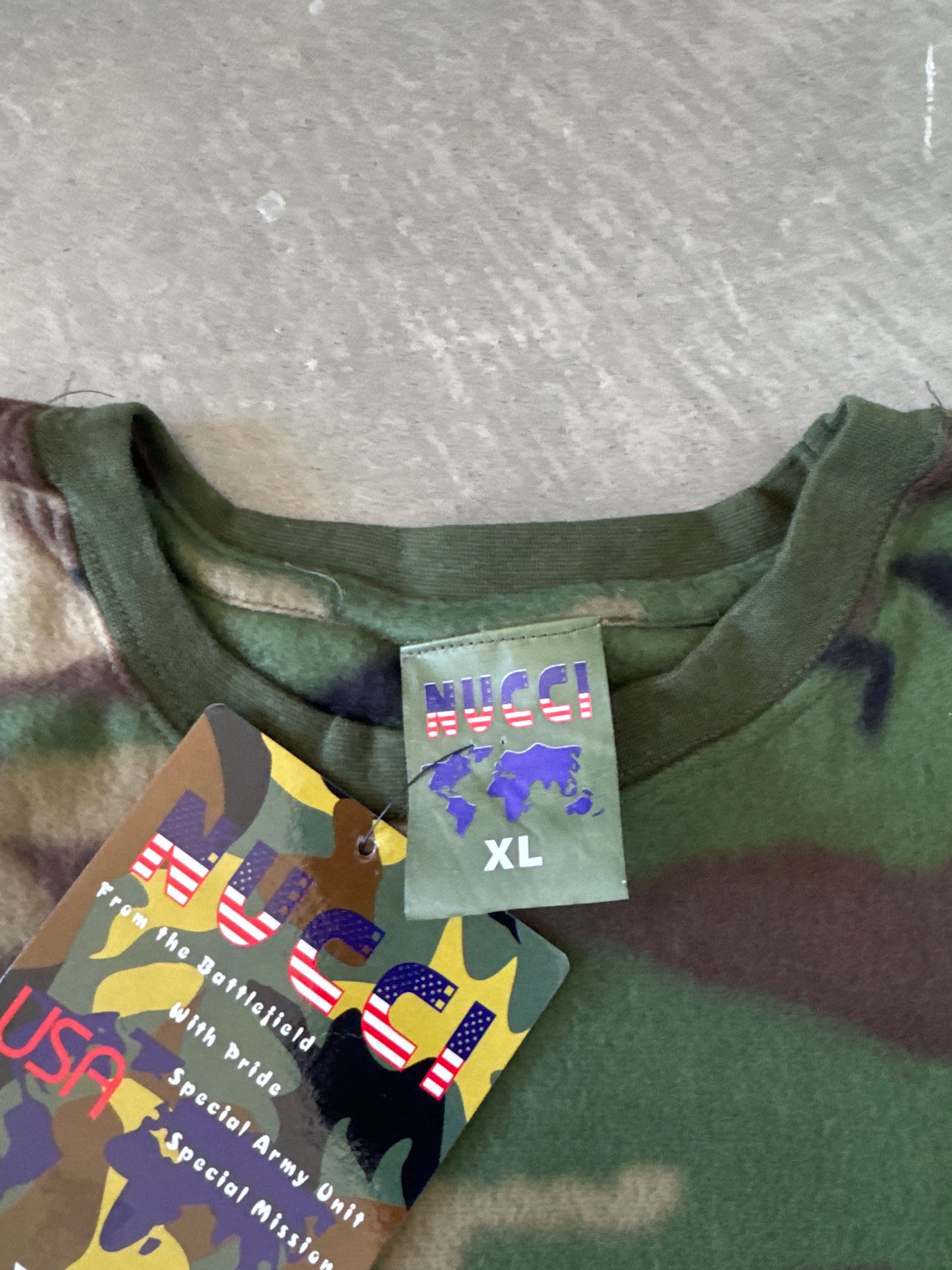 Vintage Nucci Military Camo Fleece Sweater