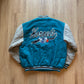 Vintage Logo 7 Charlotte Hornets Fleece Puffer Varisty Jacket