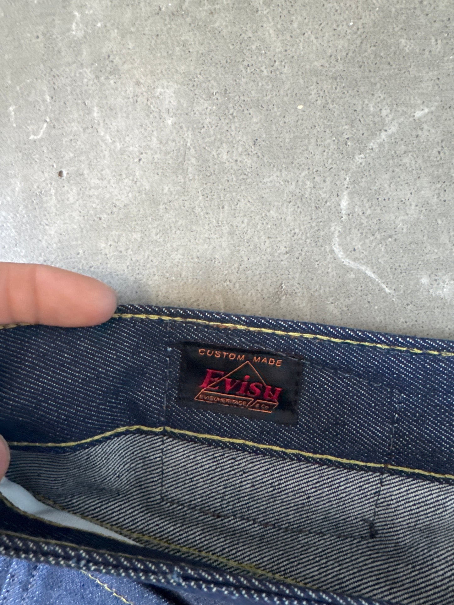 Evisu Japanese Green Wave Art Selvedge Denim Jeans