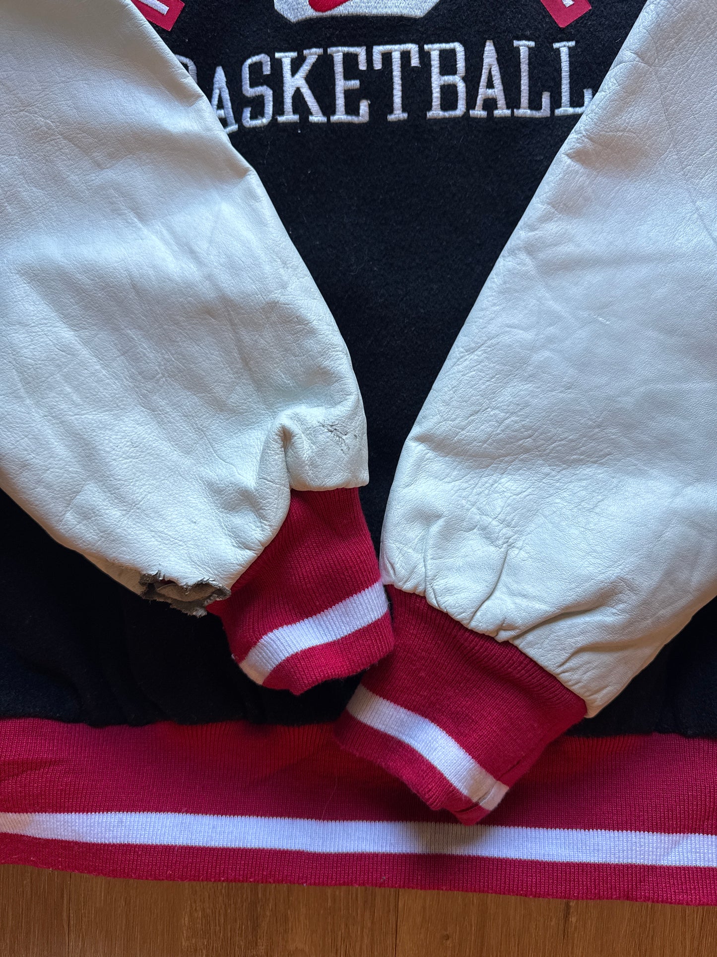 Vintage 90s Nike Force Basketball Snap Button Letterman Varsity