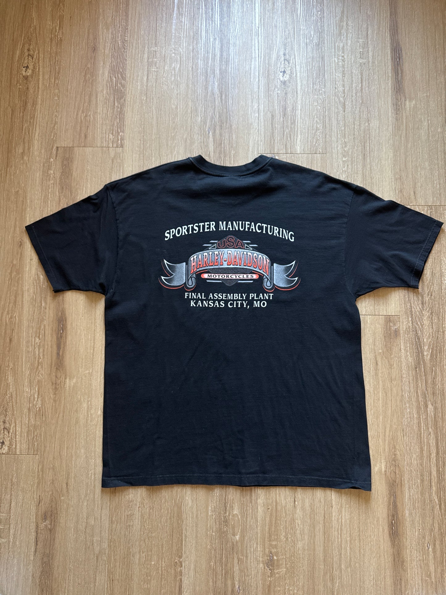 Vintage 1999 Harley Davidson Open House Kansas City Missouri Tee