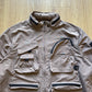 Urban Outfitters Taupe Cargo Utility Tech Pockets Full Zip Nylon Jacket