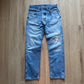 Vintage Wrangler Distressed Regular Fit Blue Denim Jeans