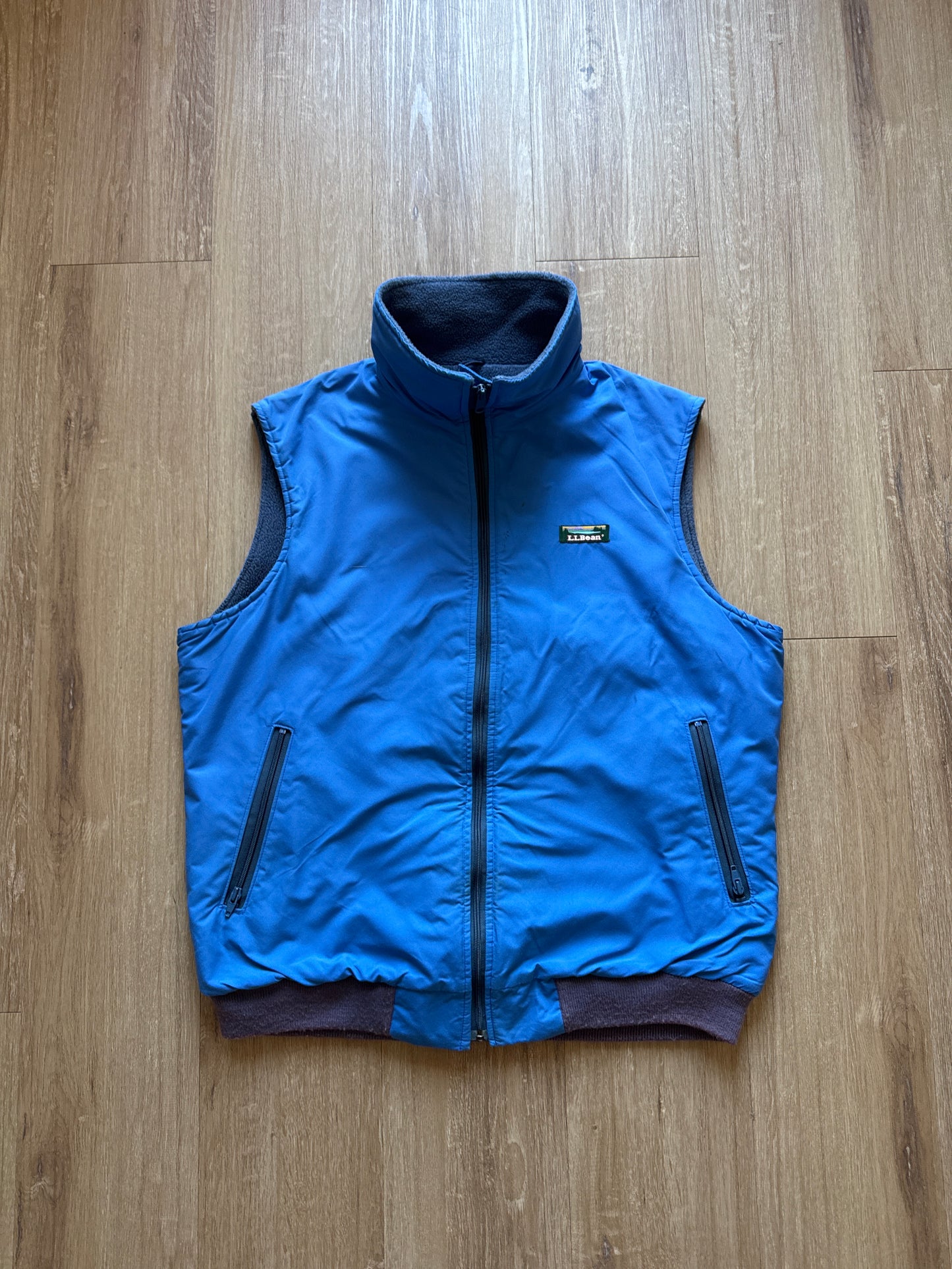 Vintage L.L. Bean Freeport Maine Fleece Lined Vest
