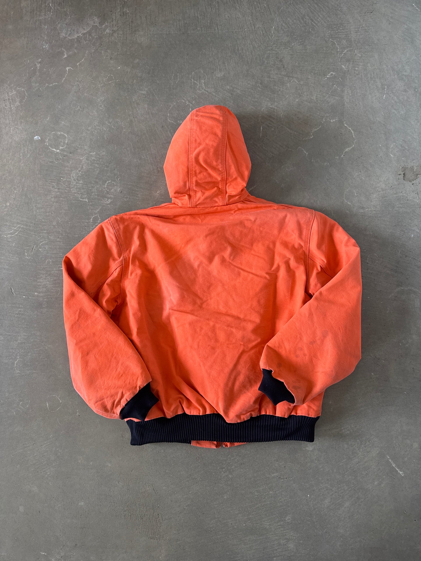 Vintage Carhartt Blaze Orange Active Hooded Work Jacket