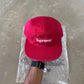 Supreme Washed Chino Twill Red Camp Cap Hat (FW26)