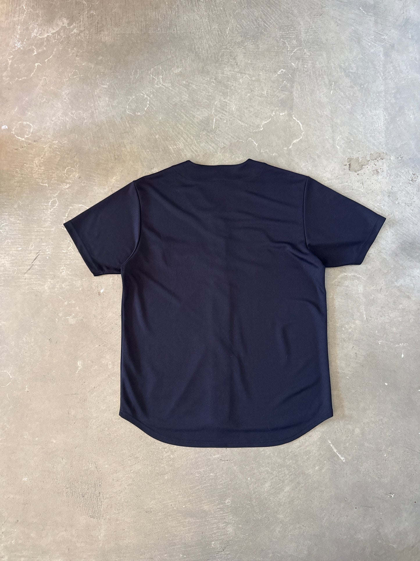 Supreme Snake Script Logo Black Baseball Jersey