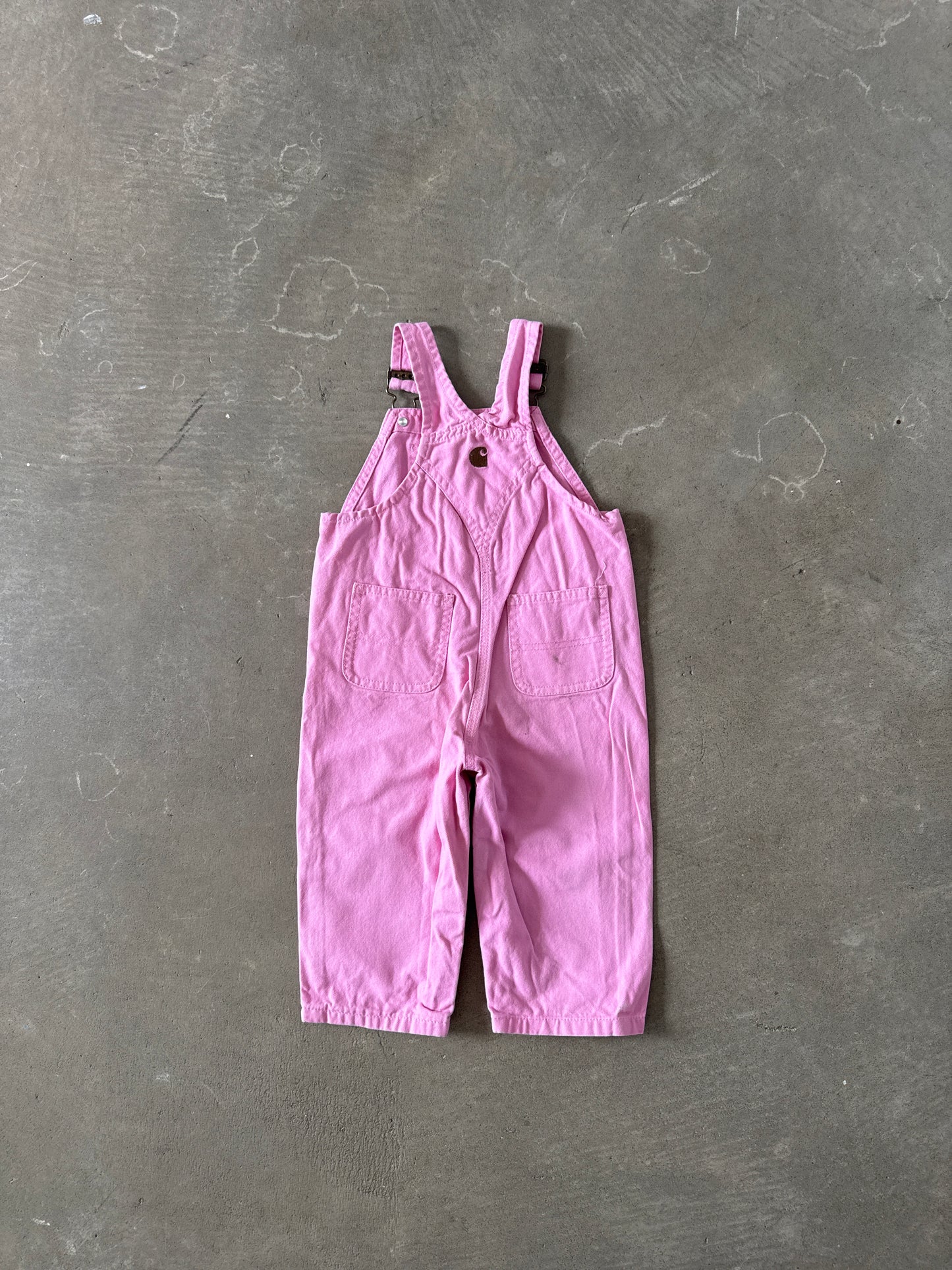 Carhartt Girls' Infant Canvas Pink Bib Overalls