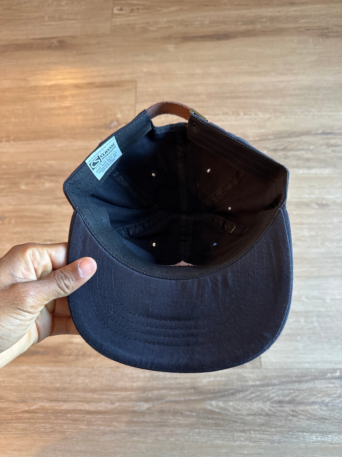 Vintage Collegiate Sportswear North Carolina State University Wolfpack Leather Strap Back Hat