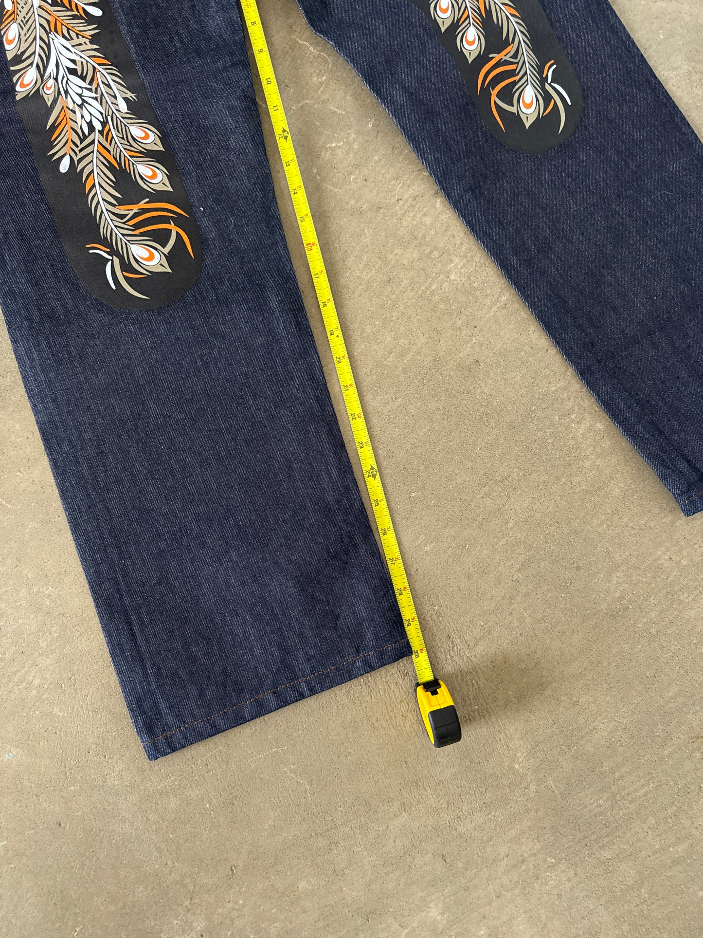 Evisu Embroidered Japanese Art Selvedge Denim Jeans