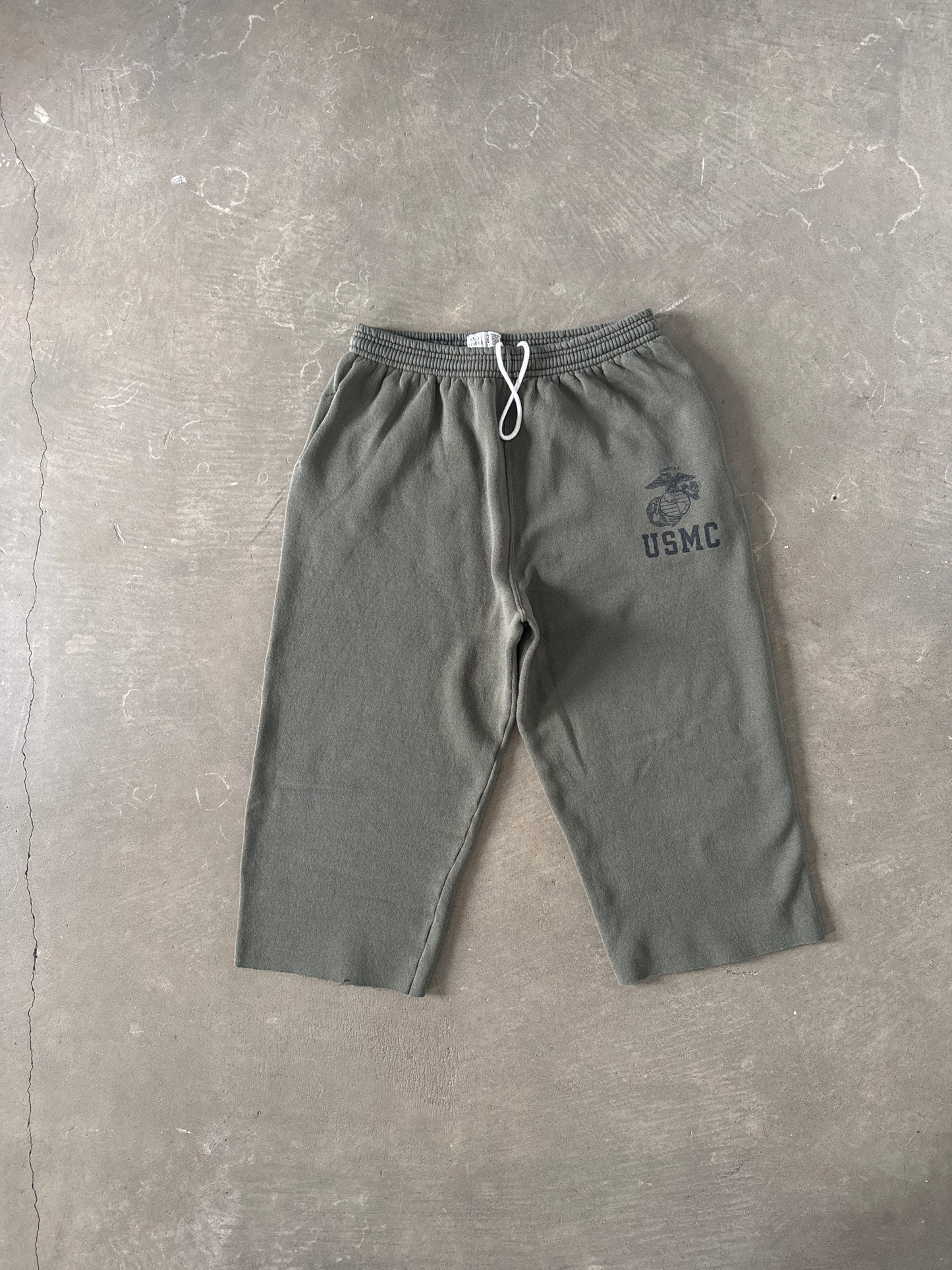 Vintage M.J. Soffe USMC Olive Green Long Shorts